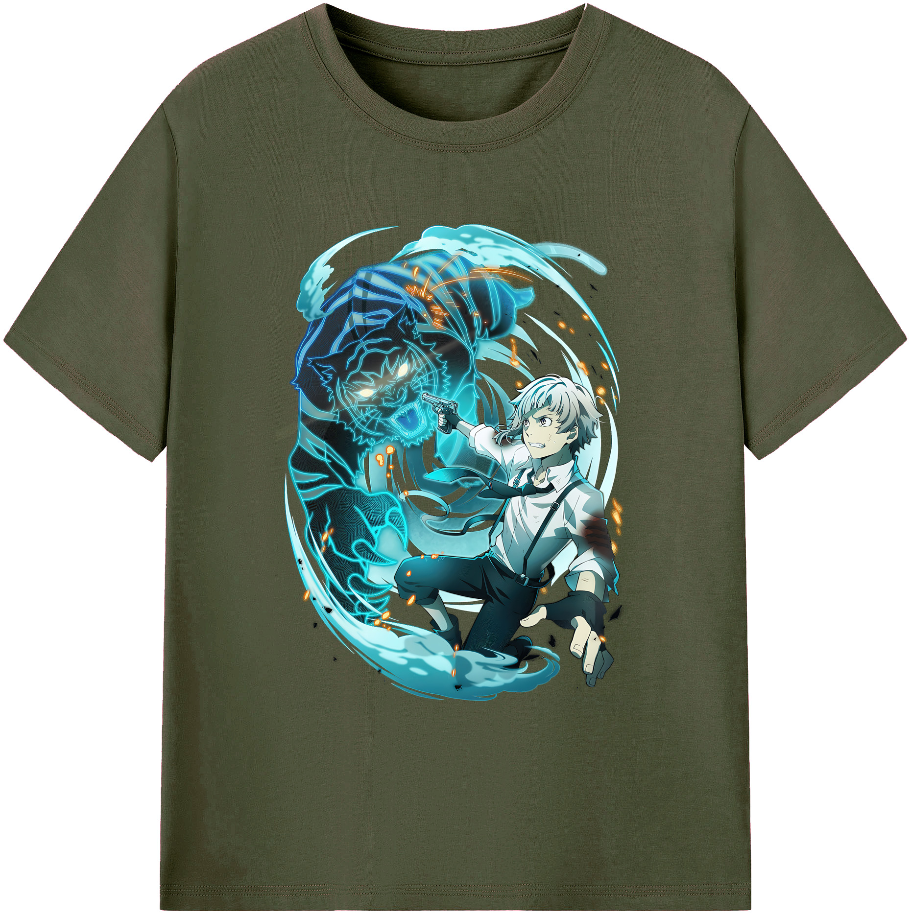 （画像用） 文豪ストレイドッグス Bungo Stray Dogs 綿100％ メンズ半袖Tシャツ｜肌触りやわらか＆通気性